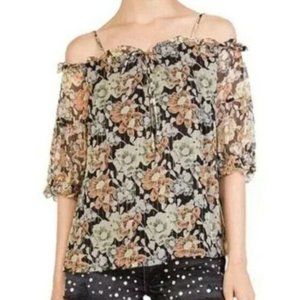 The Kooples Wanted Cold Shoulder Floral Top
